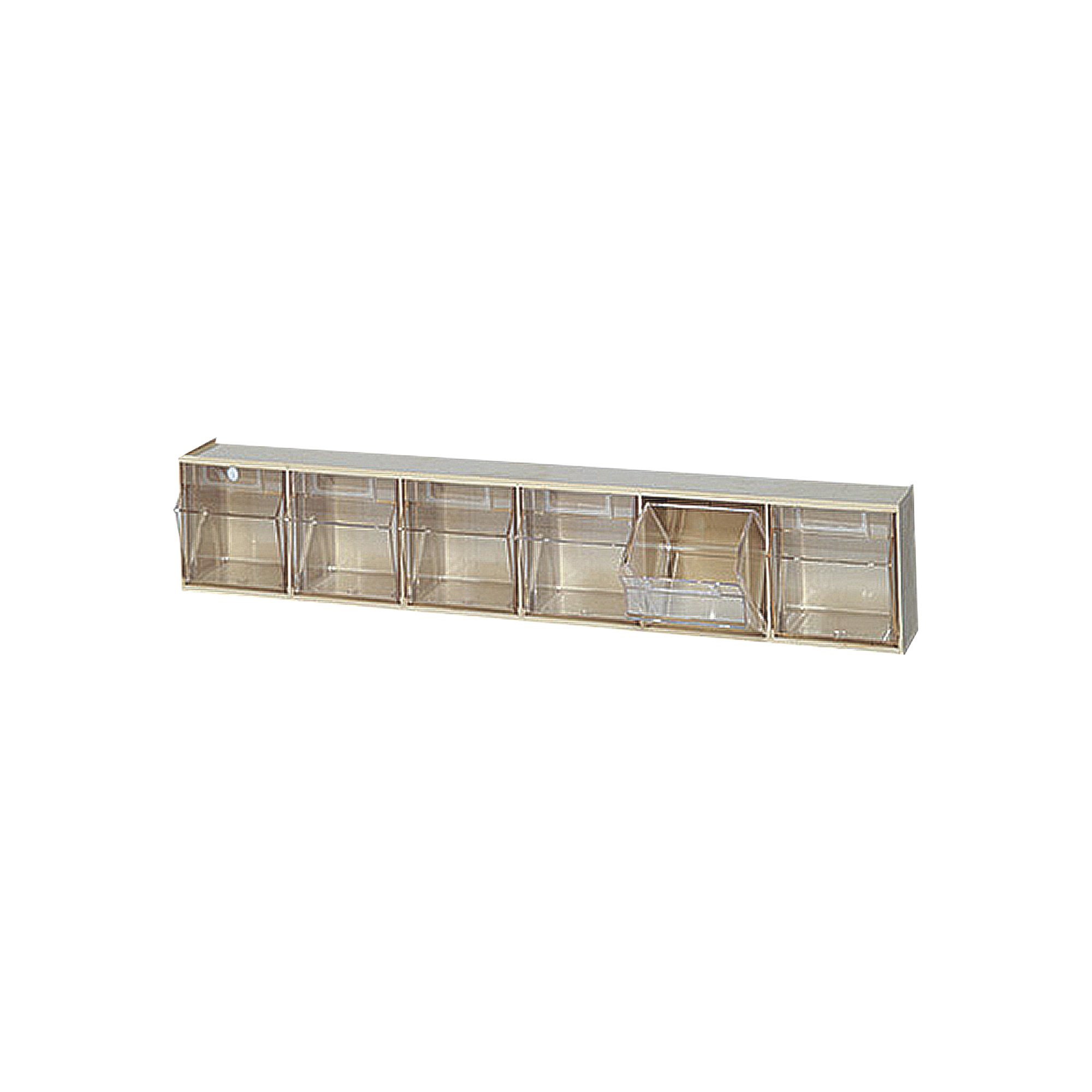 Quantum Storage Clear Tip Out Bin — 3 5/8in. x 23 5/8in. x 4 1/2in. Size, 6-Bin System